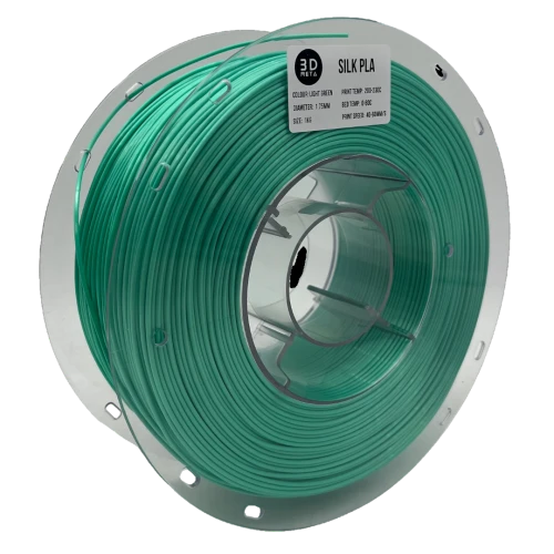 3D Meta Silk PLA Light Green 1KG Spool M-SILK-LIGRE-1KGX1.75MM