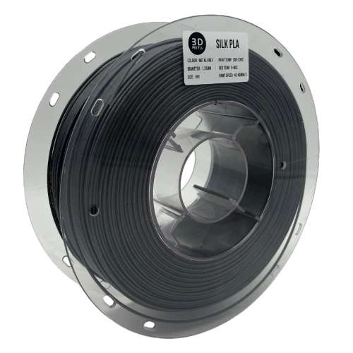 3D Meta Silk PLA Metal Grey 1KG Spool M-SILK-MEGREY-1KGX1.75MM