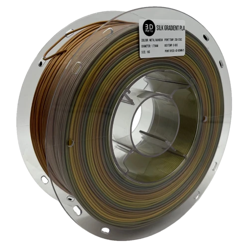 3D Meta Silk Gradient PLA Metal Rainbow 1KG Spool M-SILK-MRAIN-1KGX1.75MM