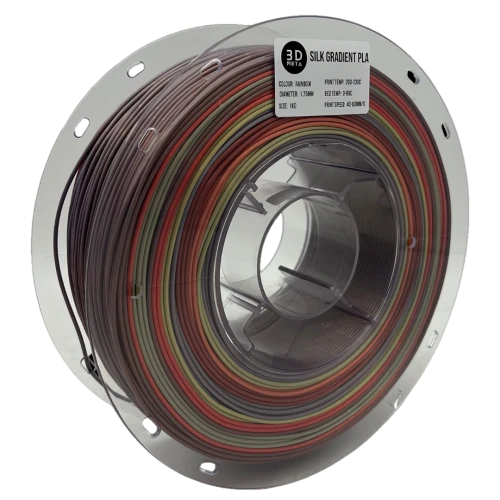 3D Meta Silk Gradient PLA Rainbow 1KG Spool M-SILK-RAIN-1KGX1.75MM