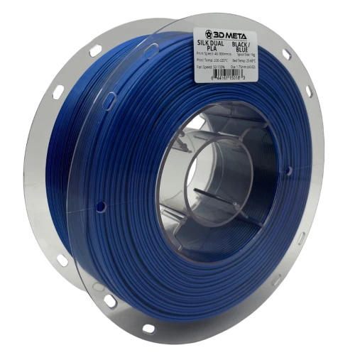 3D Meta Silk Dual PLA Black / Blue 1KG Spool M-SILKD-BLA/BLUE-1KGX1.75MM