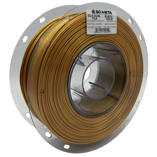 3D Meta Silk Dual PLA Black / Gold 1KG Spool M-SILKD-BLA/GOLD-1KGX1.75MM