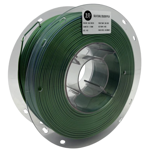 3D Meta Silk Dual PLA Blue - Green 1KG Spool M-SILKD-BLUE/GRE-1KGX1.75MM