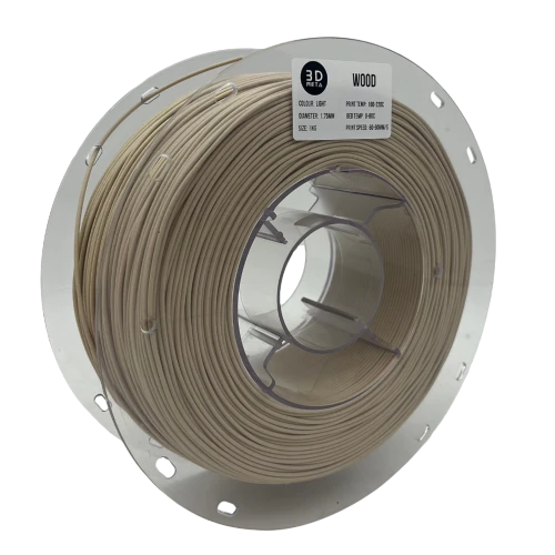3D Meta Wood PLA Light 1KG Spool M-WOOD-LIG-1KGX1.75MM