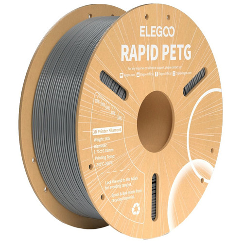 Elegoo Rapid PETG Filament Space Grey 1.75mm 1kg TL6521 Elegoo Rapid PETG Filament Space Grey 1.75mm 1kg TL6521