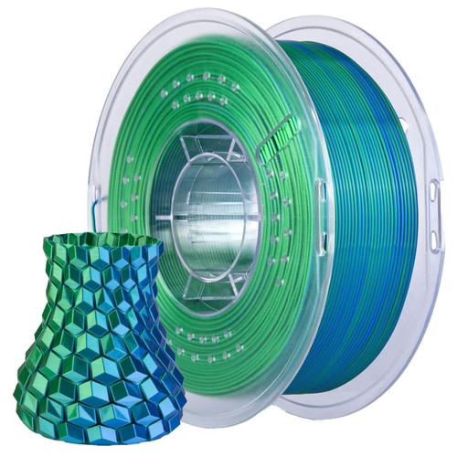 Elegoo Silk PLA Filament Silk Blue Green 1.75mm 1kg TL6428 Elegoo Silk PLA Filament Silk Blue Green 1.75mm 1kg TL6428