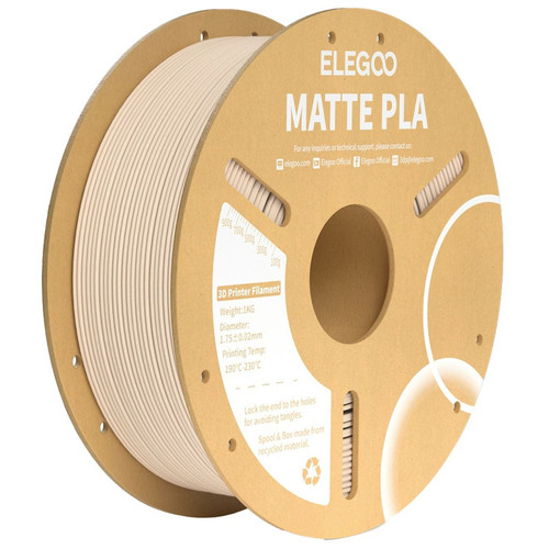 Elegoo PLA Matte Filament Beige 1.75mm 1kg TL6493 Elegoo PLA Matte Filament Beige 1.75mm 1kg TL6493