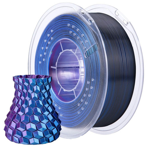 Elegoo Silk PLA Filament Silk Blue Purple Black 1.75mm 1kg TL6423 Elegoo Silk PLA Filament Silk Blue Purple Black 1.75mm 1kg TL6423
