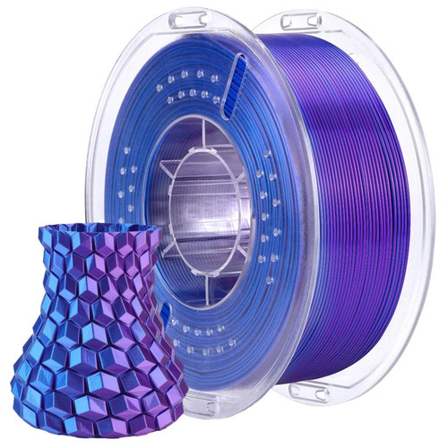 Elegoo Silk PLA Filament Silk Blue Purple 1.75mm 1kg TL6418 Elegoo Silk PLA Filament Silk Blue Purple 1.75mm 1kg TL6418
