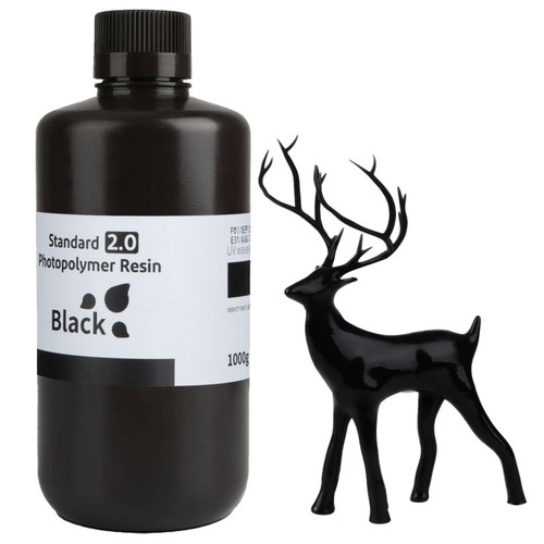 Elegoo Standard Resin 2.0 Black 1KG TL6543 Elegoo Standard Resin 2.0 Black 1KG TL6543