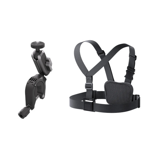 Insta360 Bike Bundle for X4/ACE PRO/X3/RS (1-Inch 360 excluded)/GO2/X2/R/X3/GO3. It Includes Handlebar Mount and Chest Strap INSTA-BIKEBUNDLE
