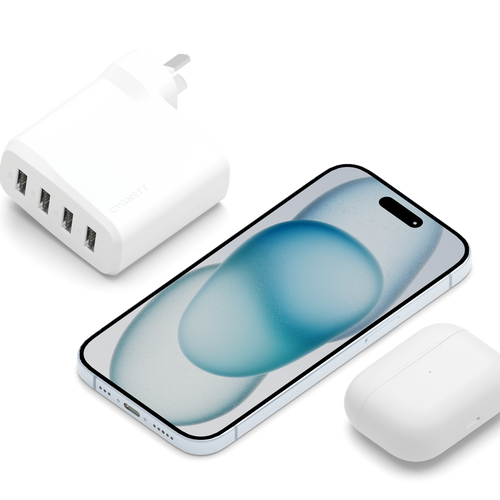 PowerPlus 24W Multi Port Wall Charger – White