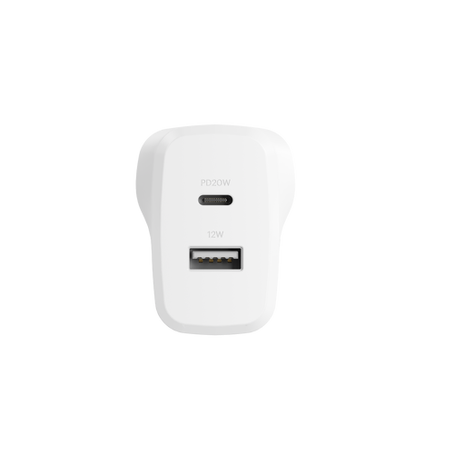 PowerPlus 32W Dual Port Wall Charger – White