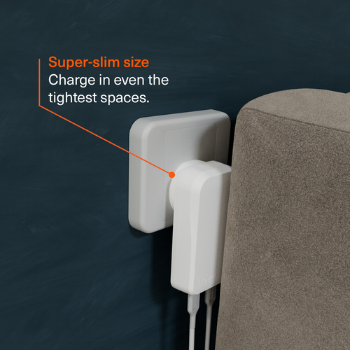 ChargePlus 65W GaN Slim Wall Charger - White