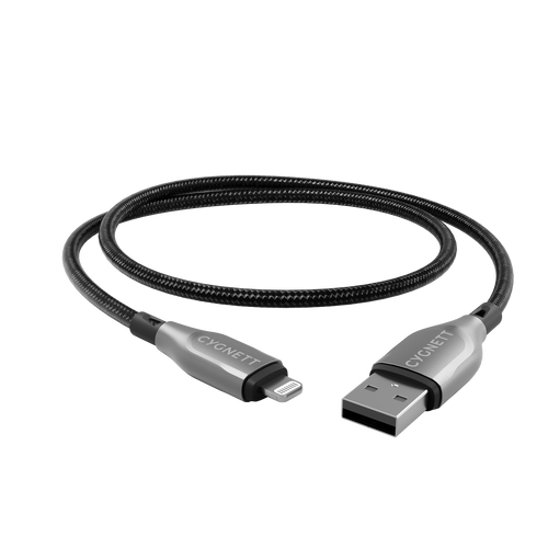 Armoured Gen2 Lightning to USB-A Cable 1M – Black