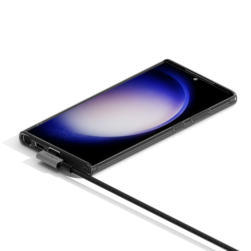 Unite Right-Angle USB-C to USB-A (USB 2.0) Cable 1M - Black