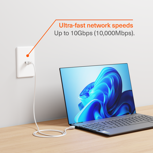 Unite CAT6 FTP RJ45 Ethernet M/M Cable – 2m – White 