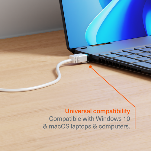 Unite CAT6 FTP RJ45 Ethernet M/M Cable – 3m – White 