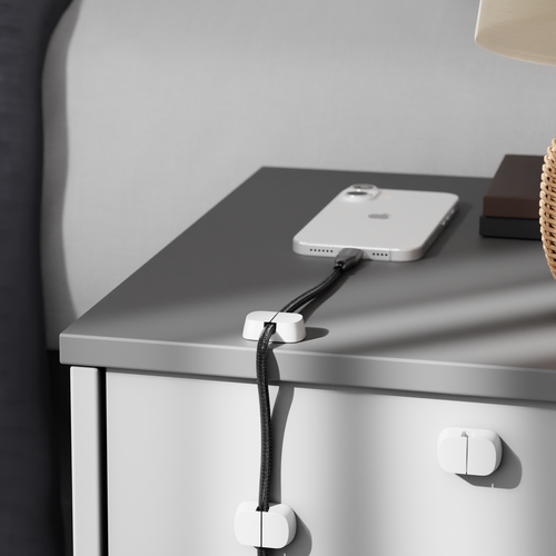 TangleTamer Single Slot Cable Organisers 6 Pack - White