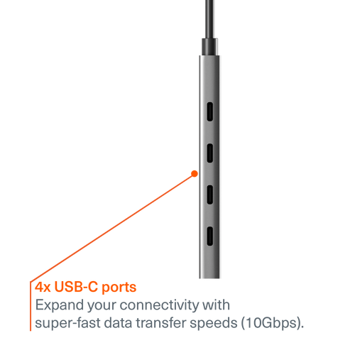 Unite USB-C to X4 USB-C Hub