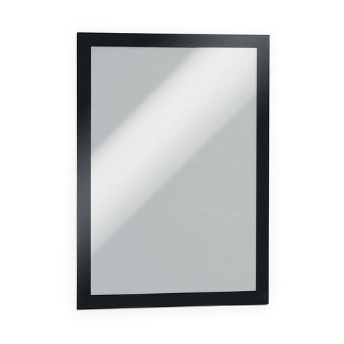 Durable Duraframe Self-Adhv Sign Holder A4 Black Pack 2
