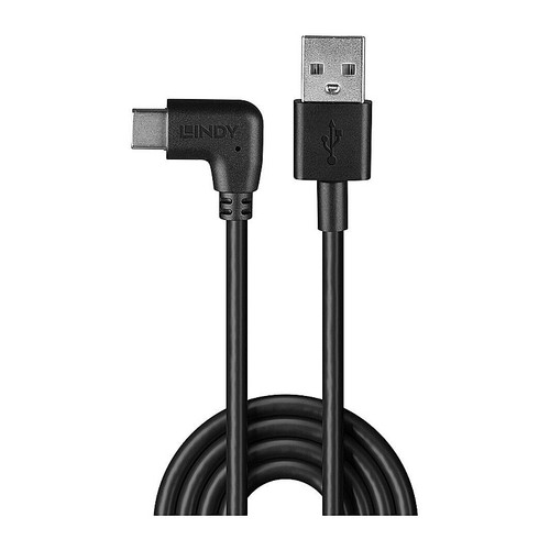 Lindy 0.5m USB 2.0 Type A To C Cable, 90Â° Right Angle