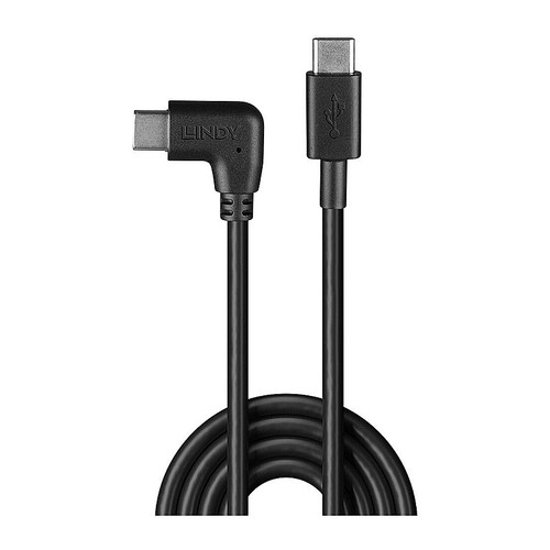 Lindy 0.5m USB 2.0 Type C Cable, 90Â° Right Angle