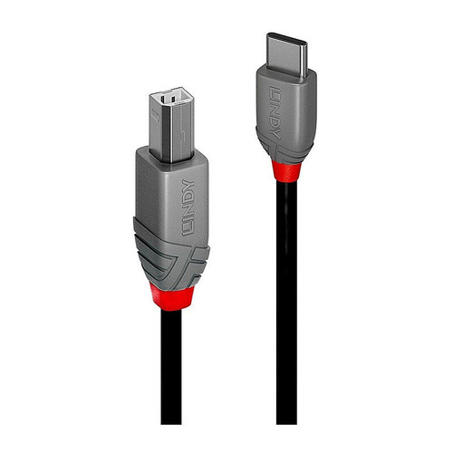 Lindy 0.5m USB 2.0 Type C TO B Cable, Anthra Line 