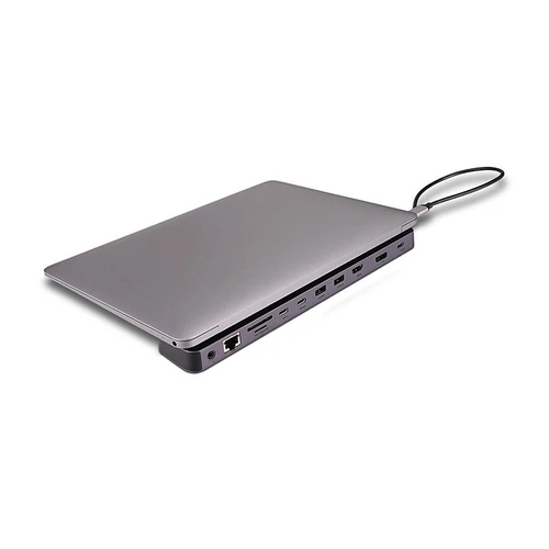 Lindy DST-Mini XT 810, USB-C Laptop Mini Docking Station, Single Display 8K, Dual Display 4K, 100W C