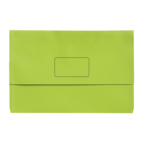 Marbig Slimpick F/C Document Wallet Brt Green Pack 10