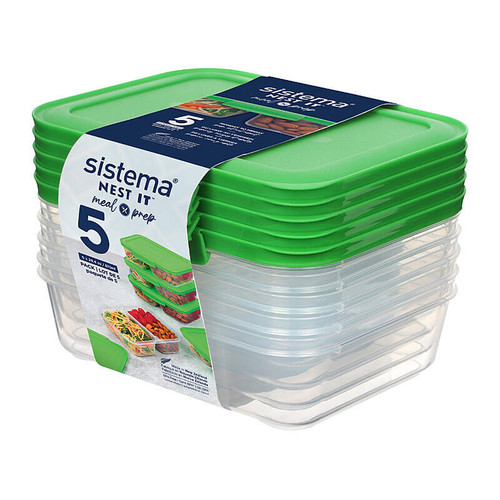 Sistema 870ml Meal Nest It Pack 5