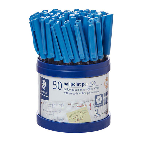 Staedtler Ballpoint430 Medium Blue Cup50