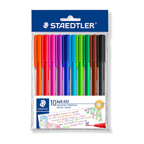 Staedtler BP 432 Medium Ast Bag10 Box 10