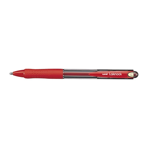 Uni Laknock Ballpoint Pen 1.4mm Red Box 12