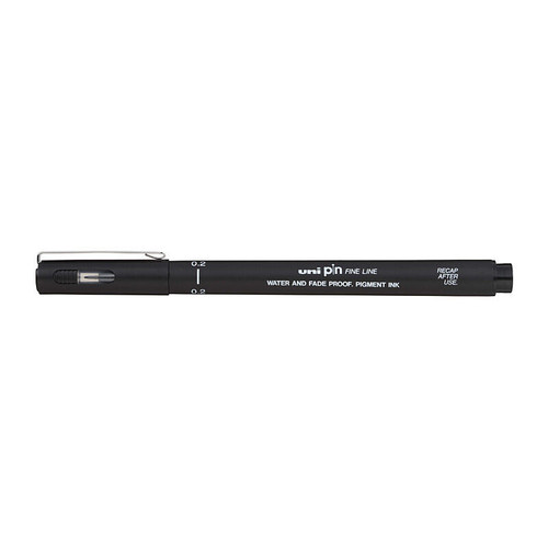 Uni Pin Fine Liner 0.2 Black Box 12
