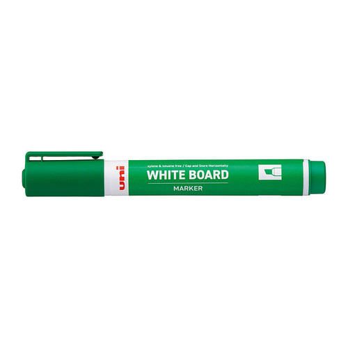 Uni Whiteboard Marker Chisel Green Box 12