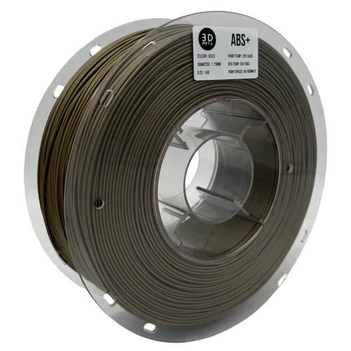 3D Meta ABS+ Gold 1KG Spool M-ABS+-GOLD-1KGX1.75MM
