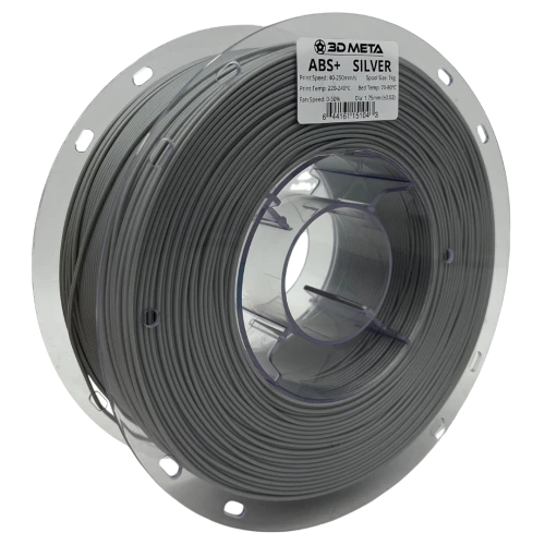 3D Meta ABS+ Silver 1KG Spool M-ABS+-SIL-1KGX1.75MM