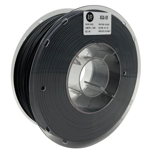 3D Meta Glass Filled ASA Black 1KG Spool M-ASAGF-BLA-1KGX1.75MM