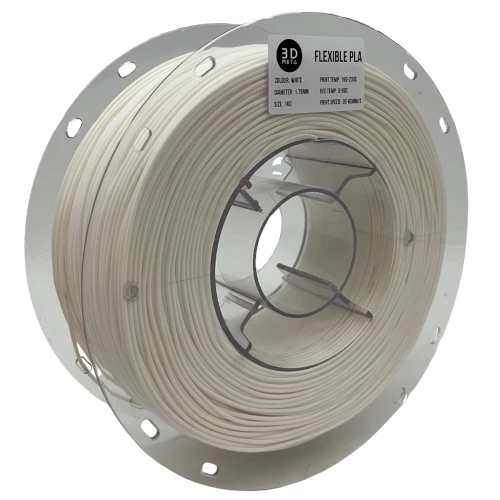 3D Meta Flexible PLA White 1KG Spool M-FLEX-WHI-1KGX1.75MM