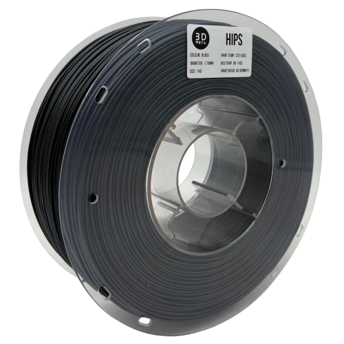 3D Meta HIPS Black 1KG Spool M-HIPS-BLA-1KGX1.75MM