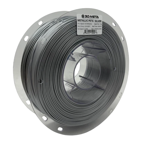 3D Meta Metallic PETG Silver 1KG Spool M-MPETG-SIL-1KGX1.75MM