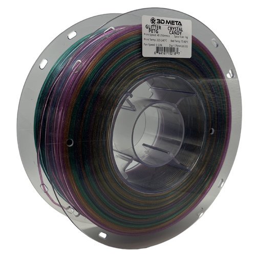 3D Meta Glitter PETG Crystal Candy 1KG Spool M-PETGGLI-CRYCANDY-1KGX1.75MM