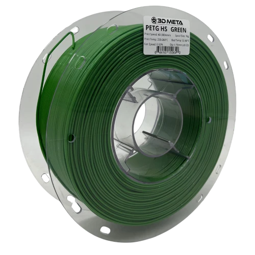 3D Meta PETG HS Green 1KG Spool M-PETGHS-GRE-1KGX1.75MM