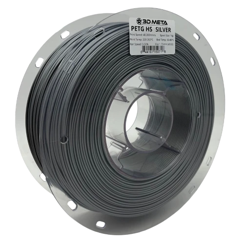 3D Meta PETG HS Silver 1KG Spool M-PETGHS-SIL-1KGX1.75MM