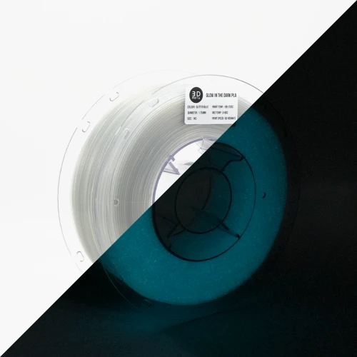 3D Meta Glow in the Dark PLA Glitter Blue - Clear in Light 1KG Spool M-PLA-GDGLBLUE-1KGX1.75MM