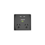 Monster 2-Port+USB Surge Black