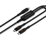 Unite Intelli Dual USB-C to USB-C Y- Cable 140W with LED Display 1.5M - Black