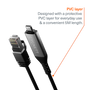 Unite USB-C (USB 3.2) To Ethernet Cable Gigabit (CAT 6) – 5m – Black 
