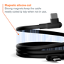 DriveSync 70cm Magnetic Silicone USB-C to USB-C  Right Angled Cable